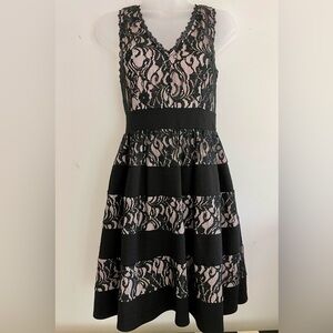 Black Lace Midi Dress - cocktail/ prom